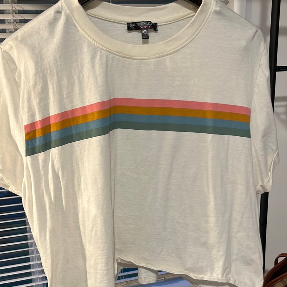 Cream colored crop top xLg